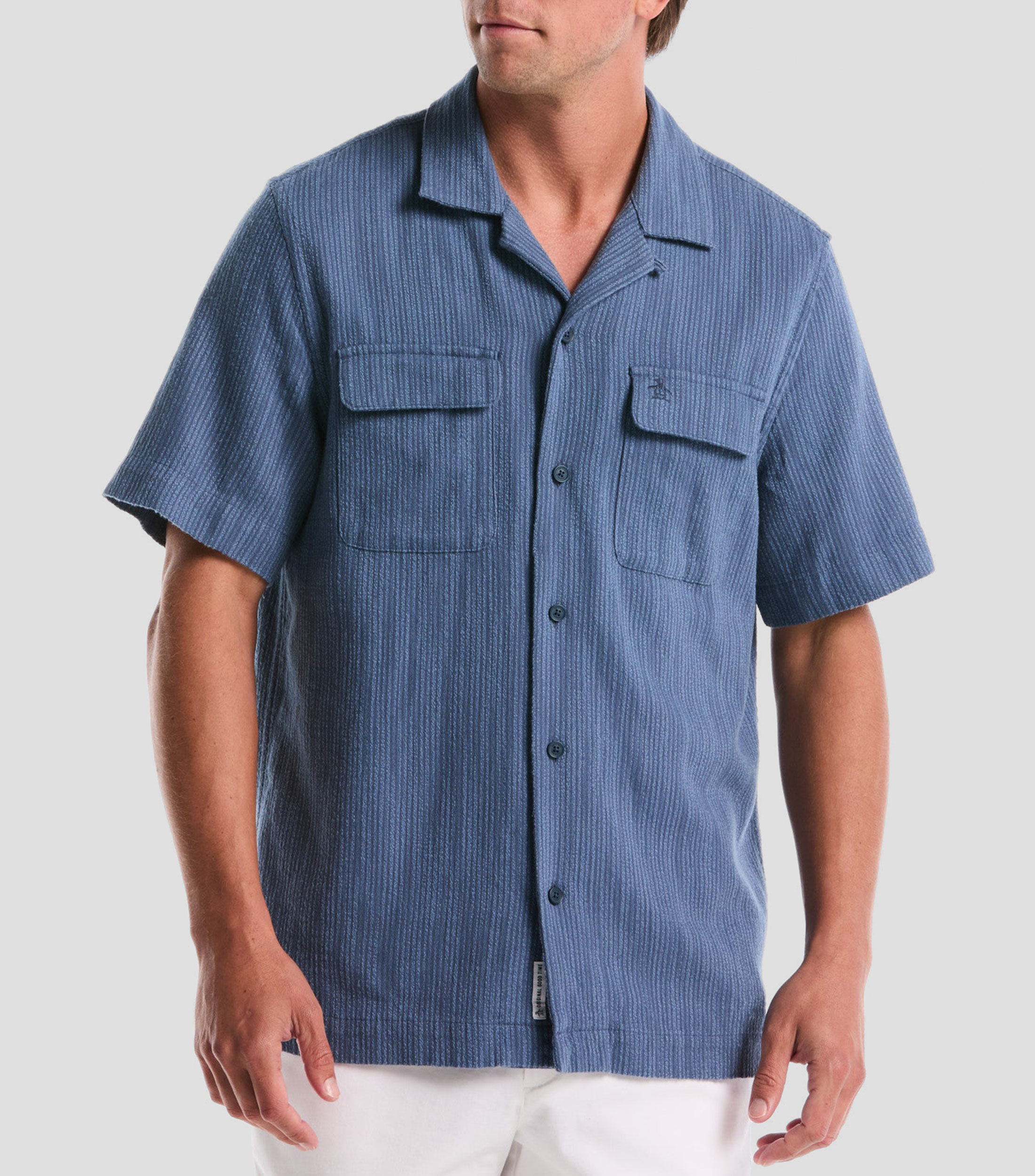 Camisa líneas manga corta Hombre